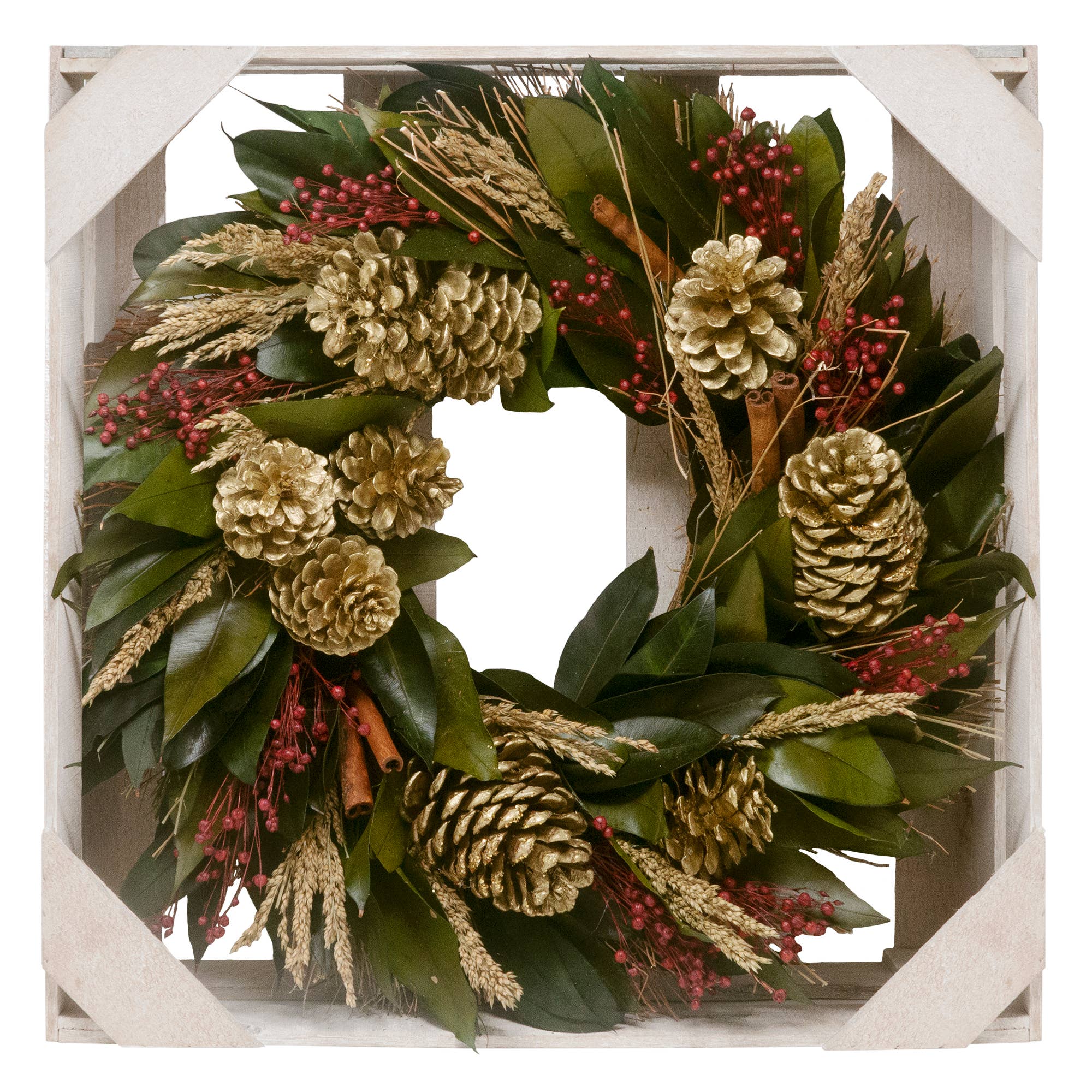 Holiday Pinecone Wreath