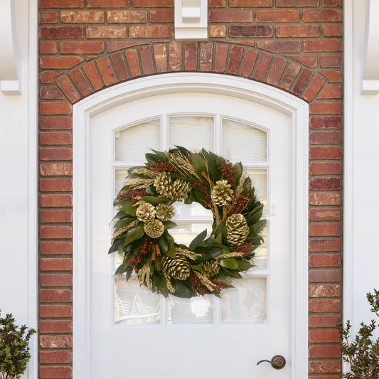 Holiday Pinecone Wreath