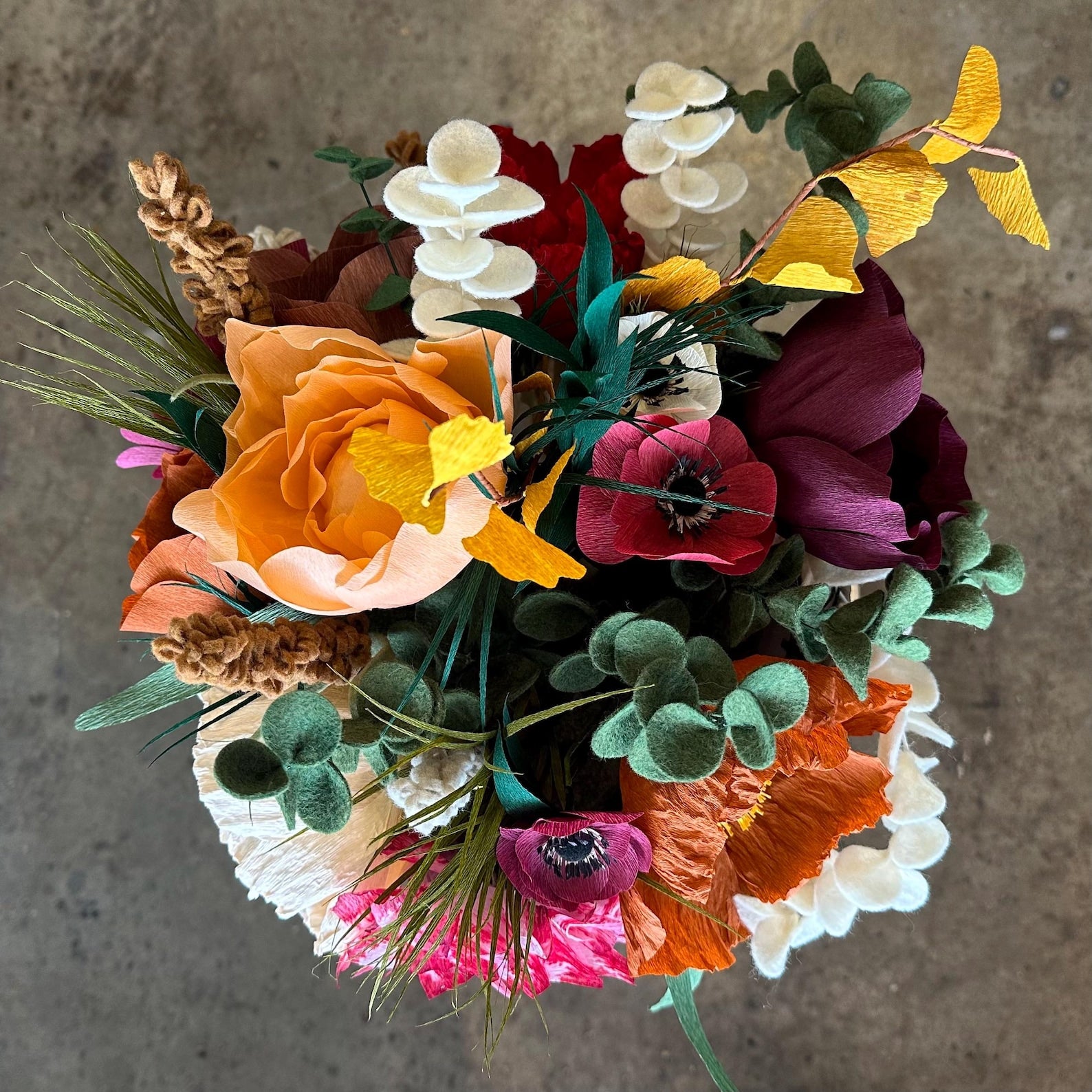 Crepe Paper Flower Centerpiece