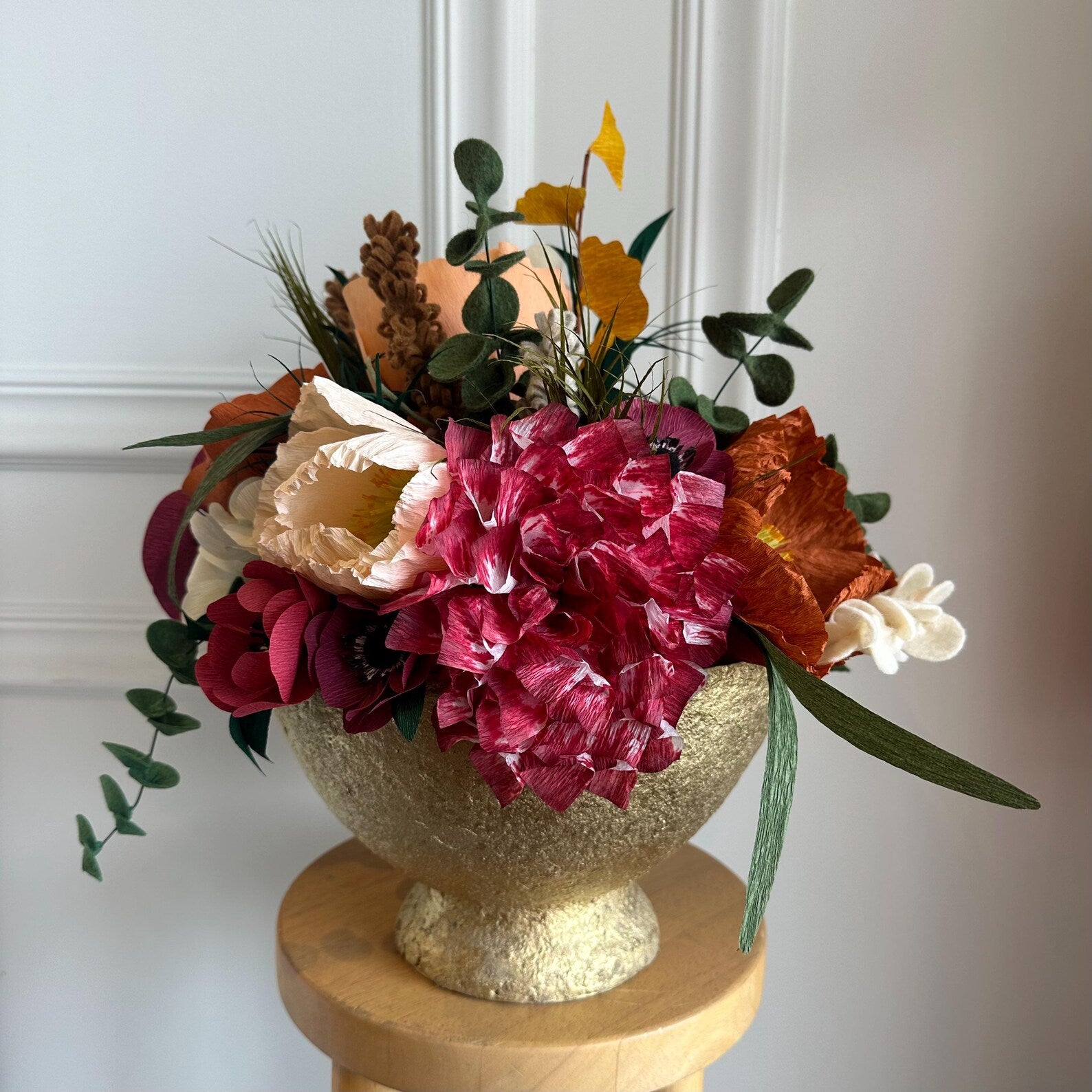 Crepe Paper Flower Centerpiece